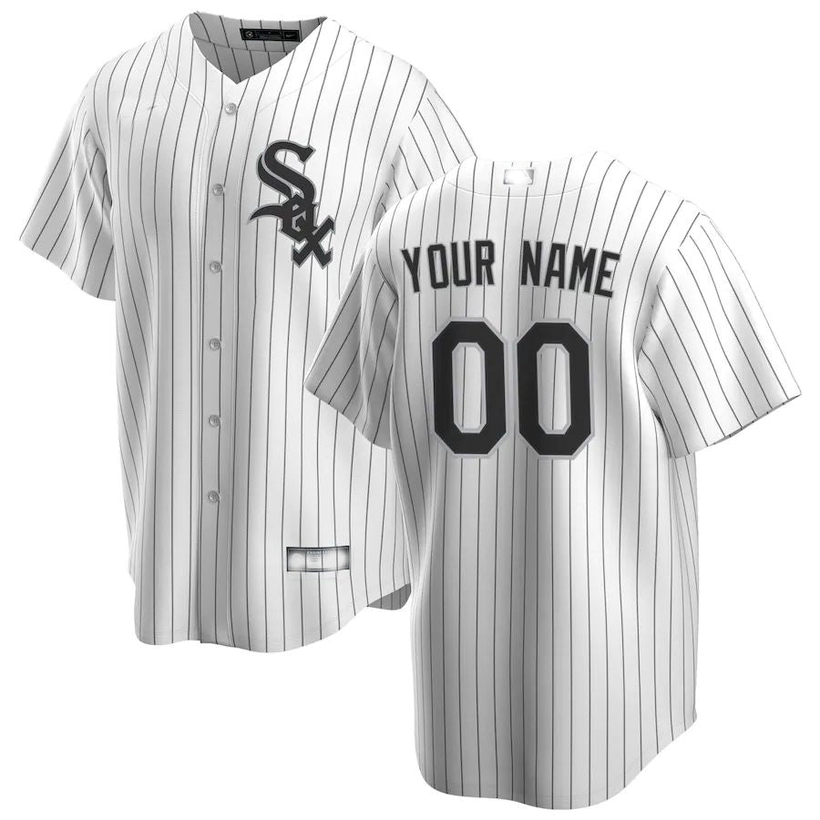 Baseball Jerseys Custom C.White Sox White Home Replica Custom Jersey