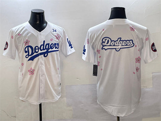 Los Angeles Dodgers Team Big Logo White 2025 Tokyo Series Limited Stitched Baseball Jersey
