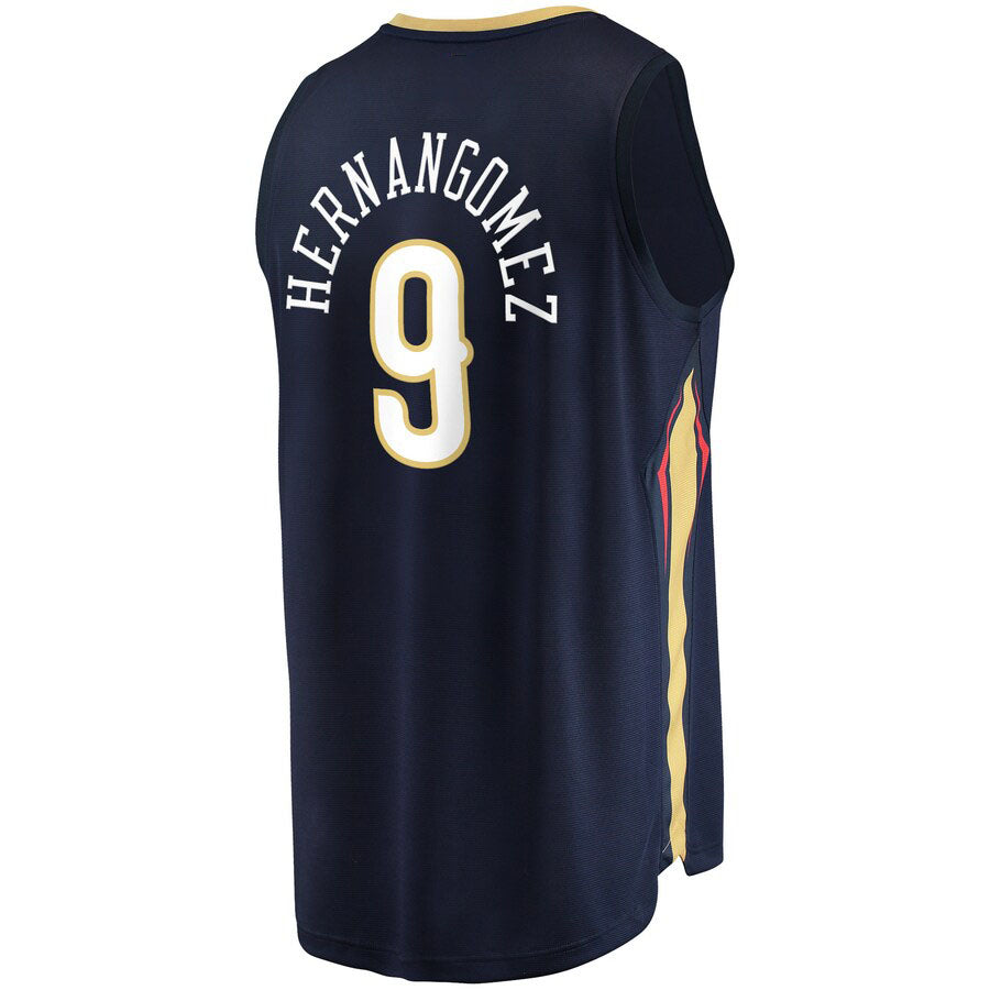 NO.Pelicans #9 Willy Hernangomez Fanatics Branded 2021-22 Fast Break Replica Jersey Icon Edition Navy Stitched American Basketball Jersey