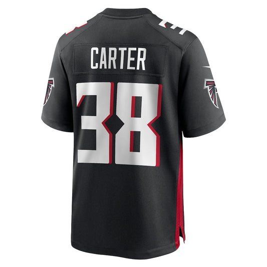 A.Falcons #38 Nathan Carter Black Team Game Stitched American Football Jerseys