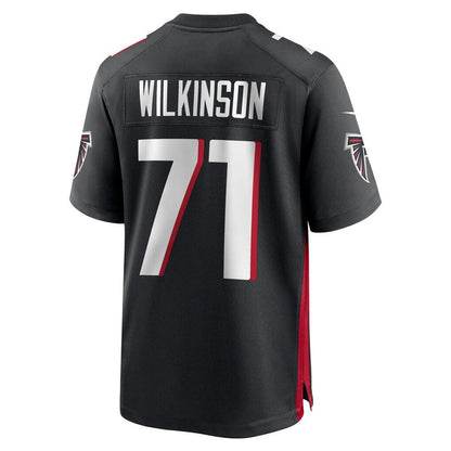 A.Falcons #71 Elijah Wilkinson Black Team Game Stitched American Football Jerseys