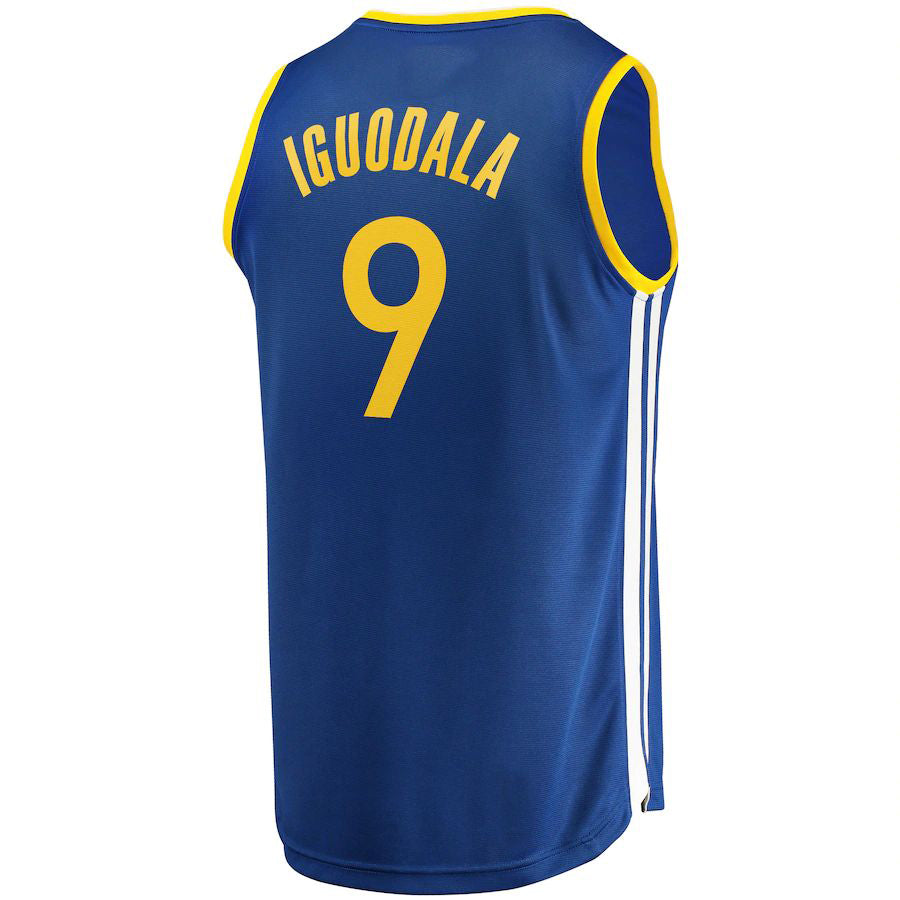 G.State Warriors #9 Andre Iguodala Fanatics Branded 2021-22 Fast Break Replica Jersey Icon Edition Royal Stitched American Basketball Jersey