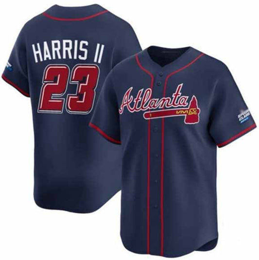 Atlanta Braves #23 Michael Harris II Navy 2025 Speedway Classic Alternate Limited Stitched Baseball Jersey