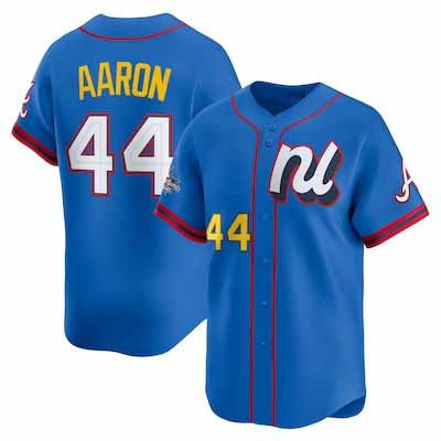 Atlanta Braves #44 Hank Aaron National League 2025 All-Star Game Home Run Derby Jersey - Blue Baseball Jersey