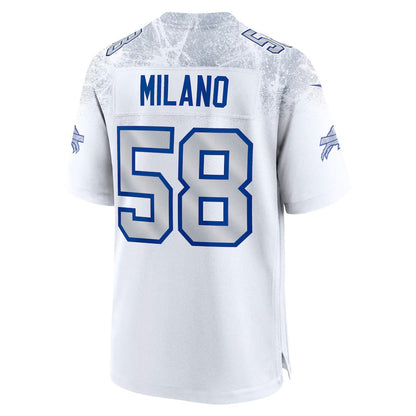 B.Bills #58 Matt Milano 2025 Rivalries Collection Game Jersey-PUHICS - White Football Stitched American Jersey-PUHICSS