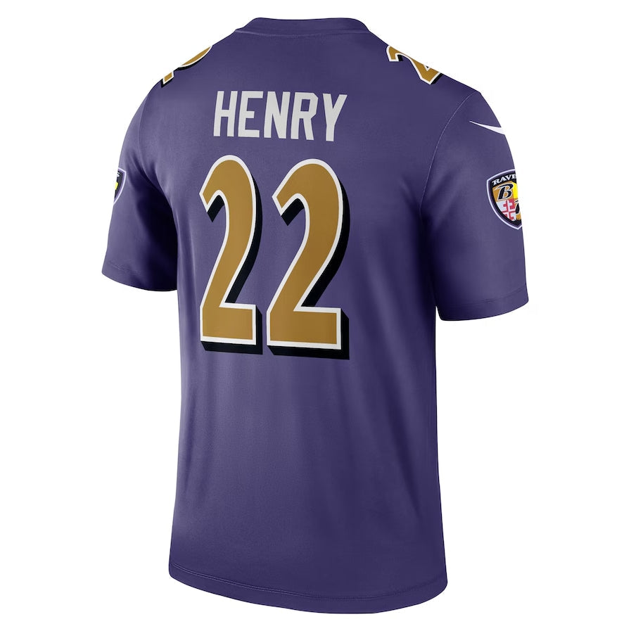B.Ravens #22 Derrick Henry Purple Alternate Legend Stitched American Football Jerseys