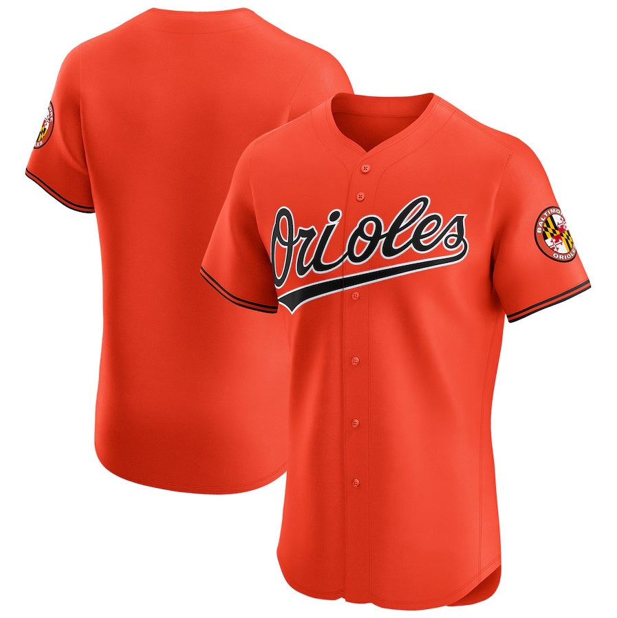 Baltimore Orioles Alternate Vapor Premier Elite Patch Jersey - Orange Stitched Baseball Jersey
