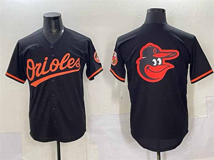 Baltimore Orioles Black Team Big Logo Cool Base Stitched Stitched Baseball Jersey