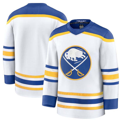 B.Sabres Fanatics Away Premium Jersey - White. Stitched American Hockey Jerseys