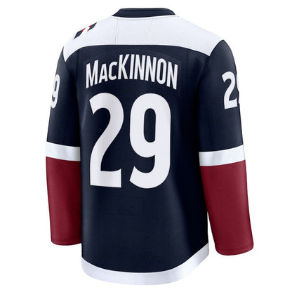 C.Avalanche #29 Nathan MacKinnon Fanatics Alternate Premium Jersey - Navy Stitched American Hockey Jerseys