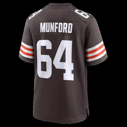 C.Browns #64 Thayer Munford Brown Team Game Stitched American Football Jerseys