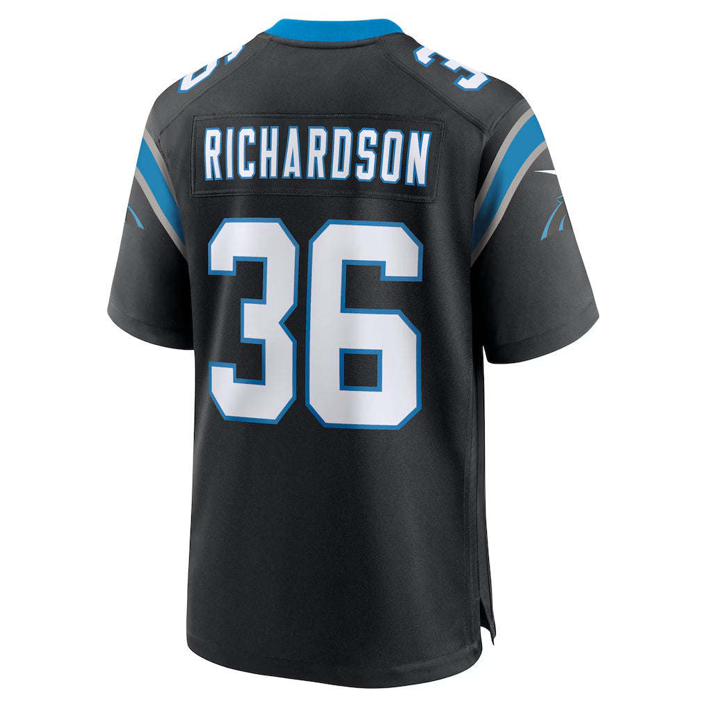 C.Panthers #36 Demani Richardson Black Team Game Stitched American Football Jerseys