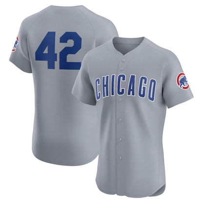 Chicago Cubs Road 2024 Jackie Robinson Day Elite Jersey - Gray Stitched Baseball Jersey