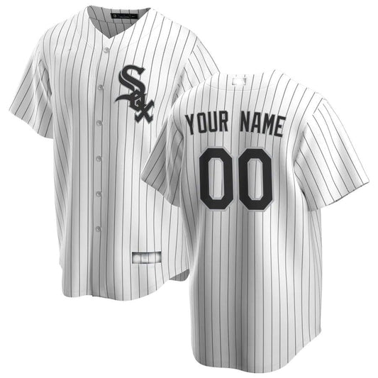 Baseball Jerseys Custom C.White Sox White Home Replica Custom Jersey