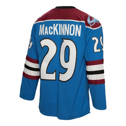 C.Avalanche #29 Nathan MacKinnon Mitchell & Ness 2013-14 Blue Line Player Jersey - Blue American Hockey Jerseys