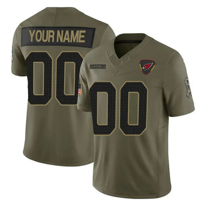 Custom A.Cardinals Active Player Olive 2025 F.U.S.E. Salute to Service Limited Stitched Football Jersey
