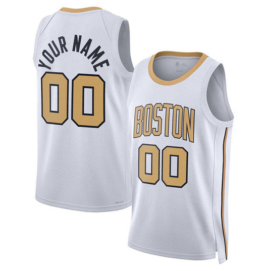 Custom B.Celtics Active Player White 2025-26 City Edition Swingman Stitched Basketball Jersey