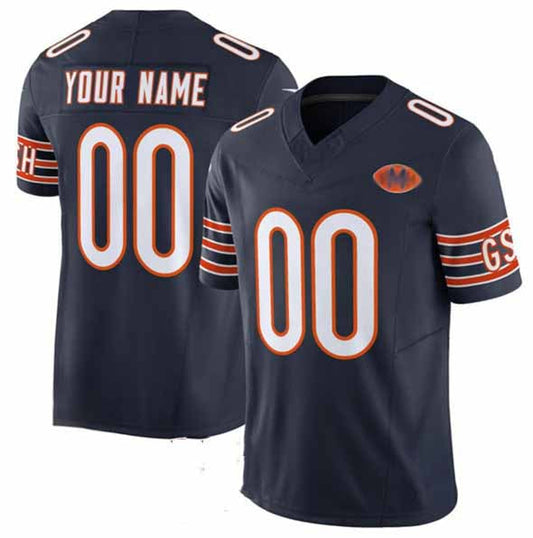 Custom C.Bears Active Player Navy 2025 F.U.S.E. With VMH Patch Vapor Untouchable Limited Football Stitched Jersey