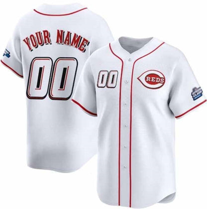 Custom Cincinnati Reds Active Player White 2025 Speedway Classic Home Limited Stitched Baseball Jersey