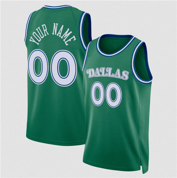 Custom D.Mavericks Active Player Green 2025 Classic Edition Stitched Basketball Jersey