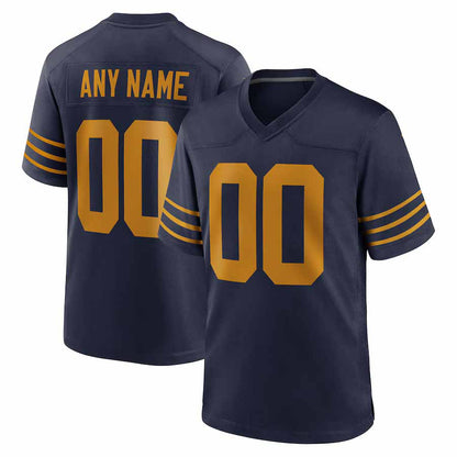 Custom GB.Packers Navy The 1923 Classic Game Stitched Football Jersey