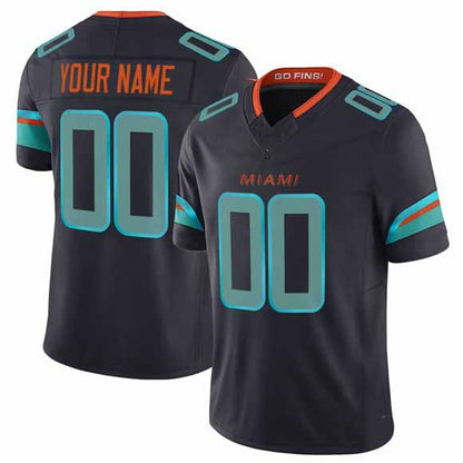 Custom M.Dolphins Active Player Black 2025 F.U.S.E. Rivalries Vapor Limited Football Stitched Jersey-PUHICS