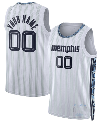 Custom M.Grizzlies Active Player Gray 2025-26 City Edition Swingman Stitched Basketball Jersey