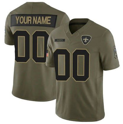 Custom NO.Saints Active Player Olive 2025 F.U.S.E. Salute to Service Limited Stitched Football Jersey