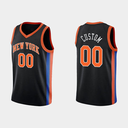 Custom NY.Knicks Active 2022-23 Black City Edition Stitched Basketball Jersey