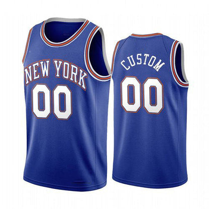 Custom NY.Knicks Navy 2019-20 Statement Edition Stitched Basketball Jersey