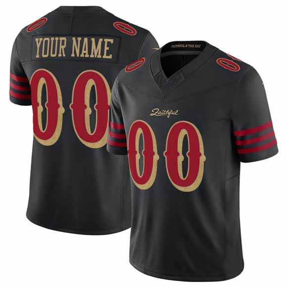 Custom SF.49ers Active Player Black 2025 F.U.S.E. Rivalries Vapor Limited Football Stitched Jersey-PUHICS