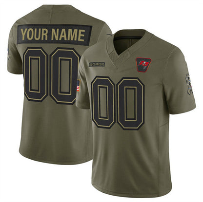 Custom TB.Buccaneers Active Player Olive 2025 F.U.S.E. Salute to Service Limited Football Stitched Jersey