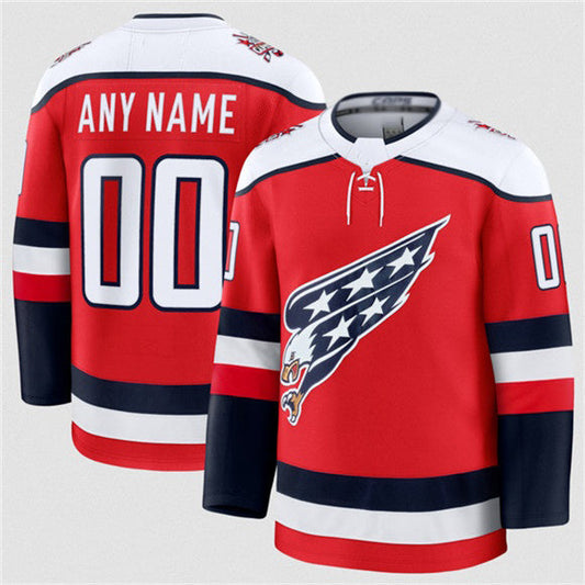Custom W.Capitals Active Player Red 2025-26 Alternate Stitched American Hockey Jerseys