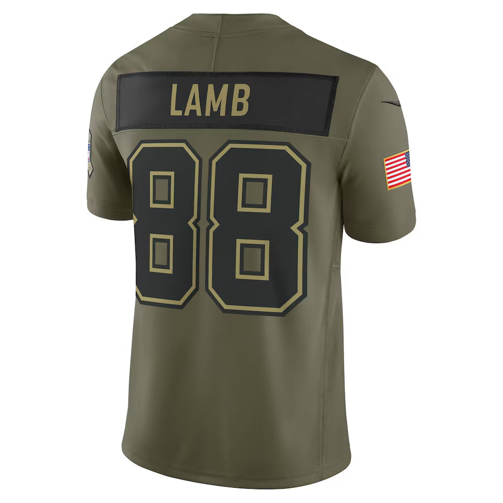 D.Cowboys #88 CeeDee Lamb Olive 2025 Salute to Service Limited American Football Jersey