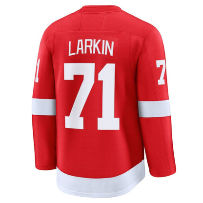 D.Red Wings #71 Dylan Larkin Fanatics Home Premium Jersey - Red Stitched American Hockey Jerseys