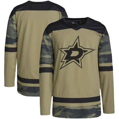 D.Stars Military Appreciation Team Authentic Practice Jersey - Camo Stitched American Hockey Jerseys