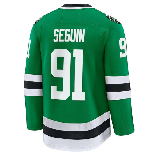 D.Stars #91 Tyler Seguin Fanatics Home Premium Jersey - Kelly Green Stitched American Hockey Jerseys