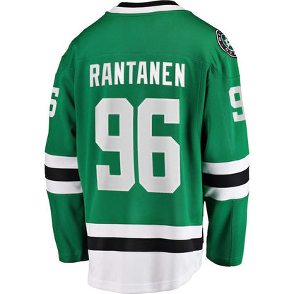 D.Stars #96 Mikko Rantanen Fanatics Home Breakaway Jersey - Kelly Green Stitched American Hockey Jerseys
