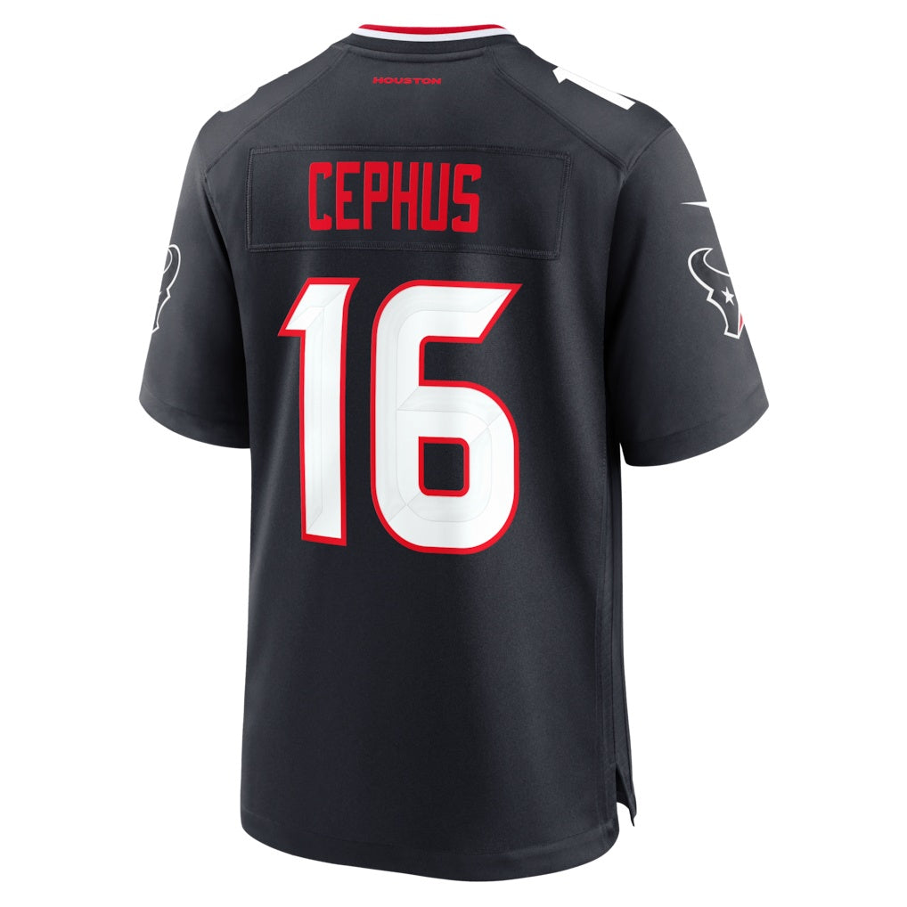 H.Texans #16 Quintez Cephus Navy Team Game American Football Jersey