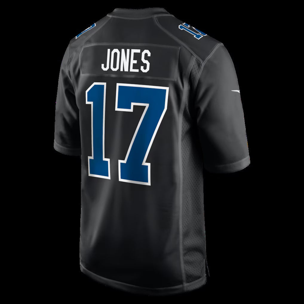 IN.Colts #17 Daniel Jones Carbon Black Fashion Game Stitched American Football Jerseys