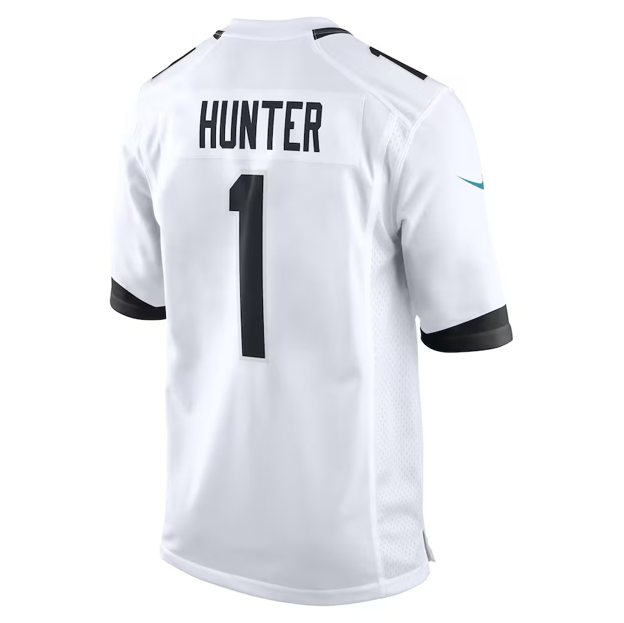 J.Jaguars #1 Travis Hunter White 2025 Draft First Round Pick Game Player Stitched American Football Jerseys