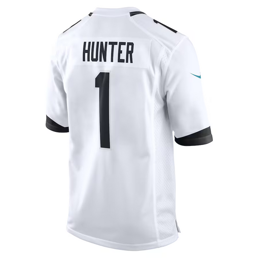 J.Jaguars #1 Travis Hunter White 2025 Draft First Round Pick Game Player Stitched American Football Jerseys