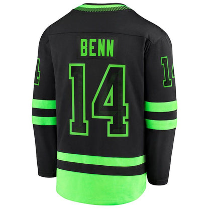 D.Stars #14 Jamie Benn Fanatics Branded 2020-21 Alternate Premier Breakaway Player Jersey Black Stitched American Hockey Jerseys