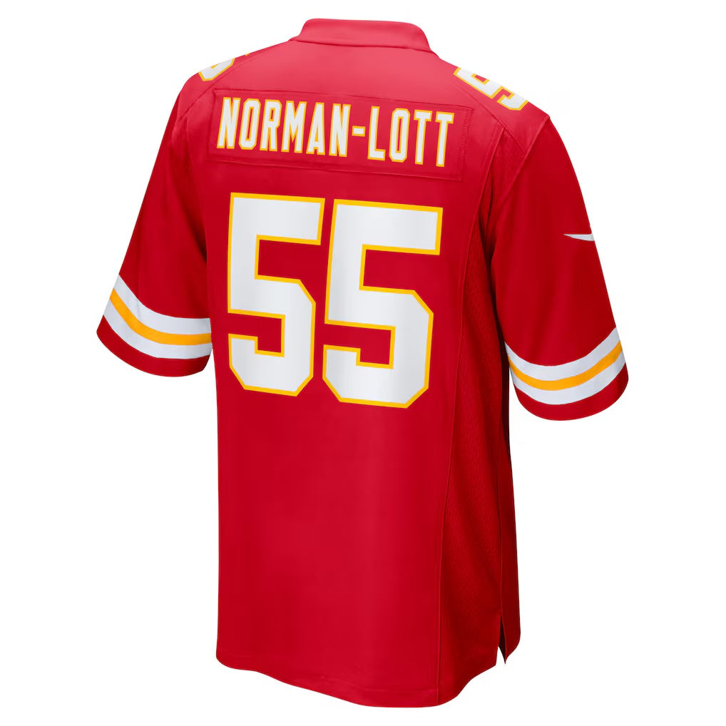 KC.Chiefs #55 Omarr Norman-Lott Red Team Game Stitched American Football Jerseys