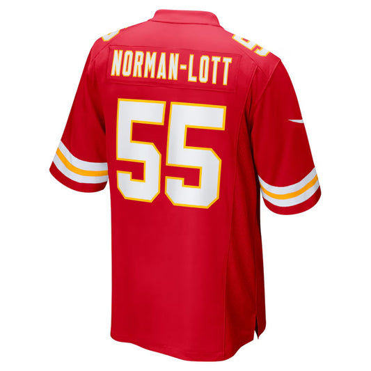 KC.Chiefs #55 Omarr Norman-Lott Red Team Game Stitched American Football Jerseys