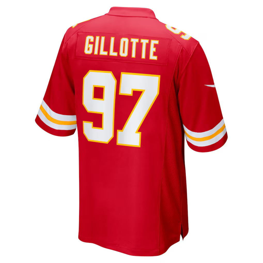 KC.Chiefs #97 Ashton Gillotte Red Team Game Stitched American Football Jerseys