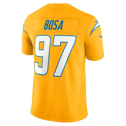LA.Chargers #92 Joey Bosa Gold Alternate Charger Power Vapor F.U.S.E. Limited American Football Jerseys