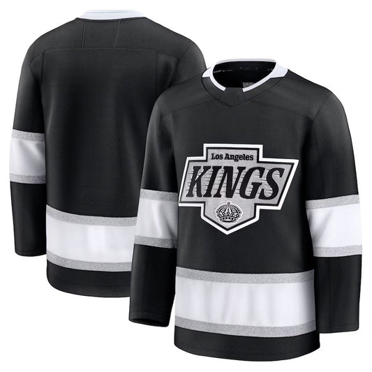 LA.Kings Fanatics Home Premium Jersey - Black Stitched American Hockey Jerseys