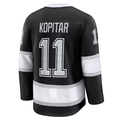 LA.Kings #11 Anze Kopitar Fanatics Home Premium Jersey - Black Stitched American Hockey Jerseys