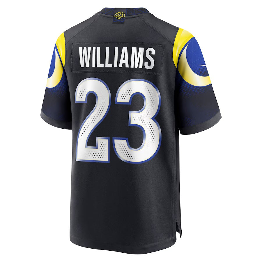 LA.Rams #23 Kyren Williams 2025 Rivalries Collection Game Jersey-PUHICS - Midnight Blue Stitched American Football Jersey-PUHICSS